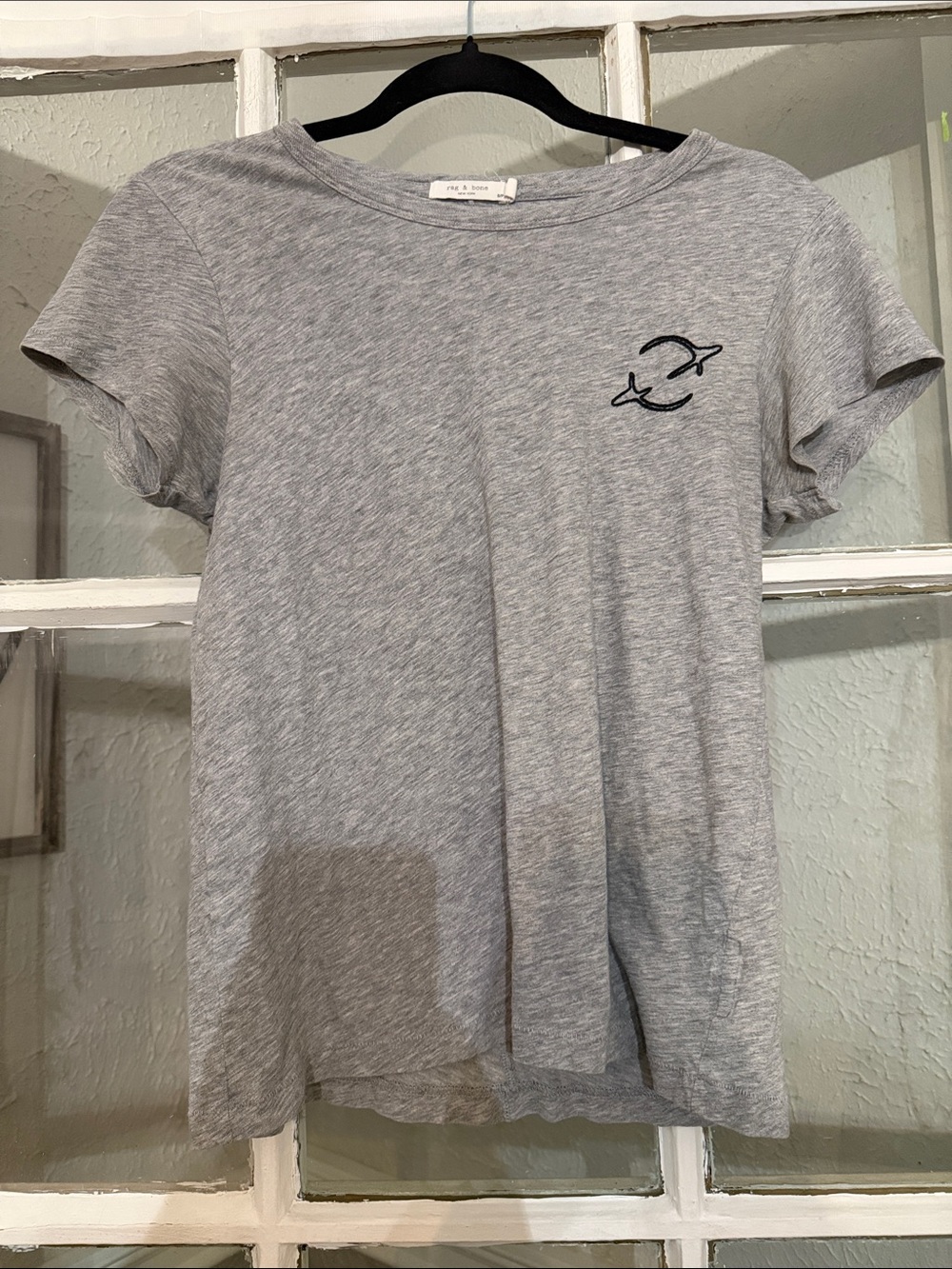 Rag & Bone Heather Gray Short Sleeve Logo Tee